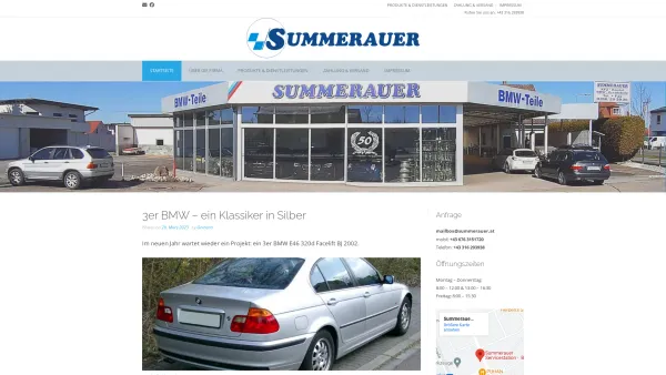 Website Screenshot: Autohaus Summerauer - Summerauer - Gebrauchtteile von BMW und Mini – Autohandel – Service - Date: 2023-06-15 16:02:34