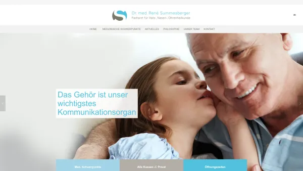 Website Screenshot: HNO Praxis Dr. René Summesberger - Dr.med.René Summesberger – Facharzt für Hals-, Nasen-, Ohrenheilkunde - Date: 2023-06-15 16:02:34