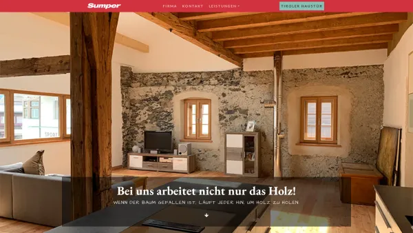 Website Screenshot: Lorenz Sumper und Andreas Sumper Gesellschaft bürgerlichen Sumper Innsbruck Tischlerei. MÃ¶belstudio. Brandschutz - Tischlerei Sumper - Date: 2023-06-26 10:22:42