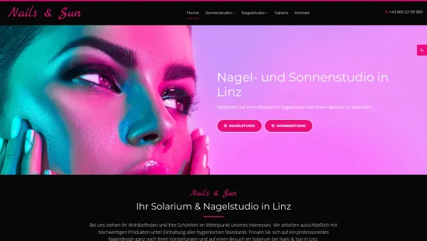 Website Screenshot: SUNLINE-SONNENSTUDIOS - Solarium in 4020 Linz | Nails & Sun - Date: 2023-06-26 10:22:42