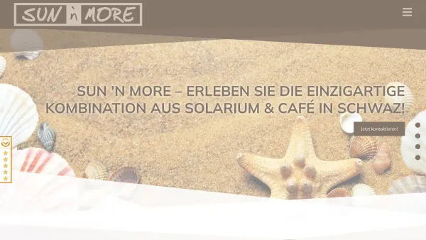 Website Screenshot: Sun`More & Cafe´n More - Sun 'n More | Schwaz | Solarium & Café - Date: 2023-06-26 10:22:42
