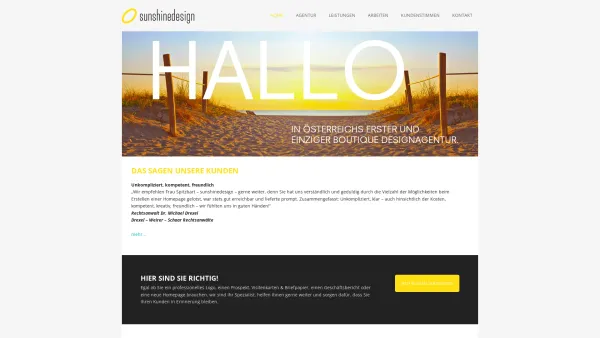Website Screenshot: sunshinedesign - sunshinedesign – Boutique Designagentur für Web & Print – Boutique Designagentur für Print und Web. - Date: 2023-06-26 10:22:44