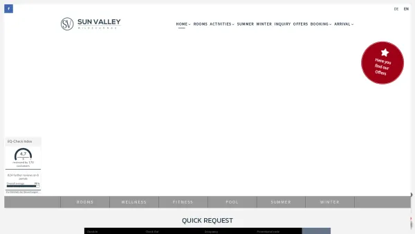 Website Screenshot: Hotel Sun Valley - Home - Hotel Sun Valley - Date: 2023-06-26 10:22:44