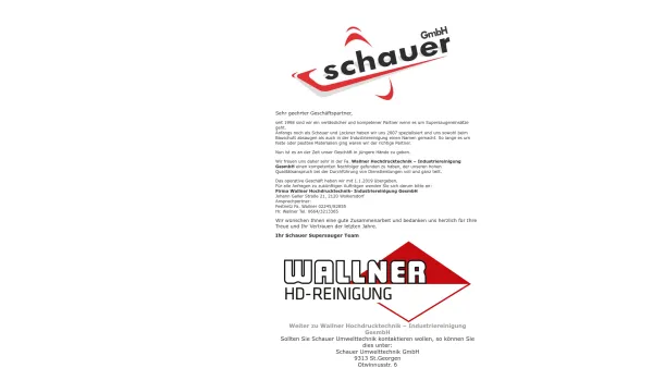 Website Screenshot: Schauer Umwelttechnik GmbH - Schauer Umwelttechnik GmbH - Date: 2023-06-14 10:38:13