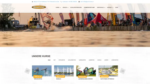 Website Screenshot: Surfschule MissionToSurf - Home - Surfschule MissionToSurf Podersdorf - Date: 2023-06-14 10:45:34