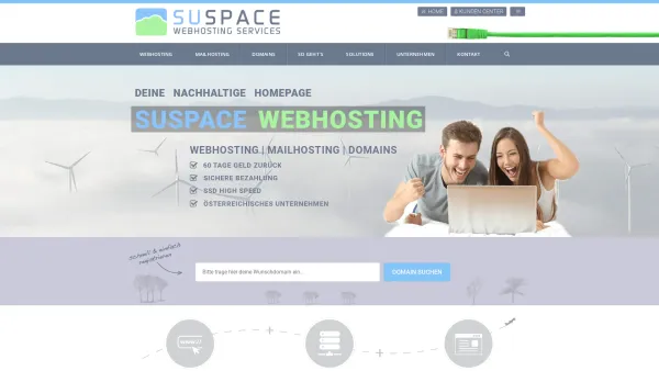 Website Screenshot: suspace - Webhosting Wien - Webspace & Domains aus Österreich - Date: 2023-06-26 10:22:44