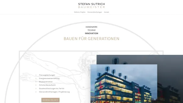 Website Screenshot: Baumeister Ing. Stefan Sutrich - Home - sutrich.at - Date: 2023-06-14 10:37:32