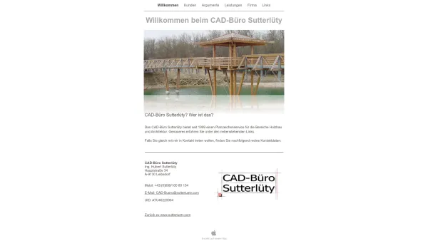 Website Screenshot: Präsentationen des CAD-Büro Sutterlüty und der Dachdeckerei Sutterlüty - Willkommen beim CAD-Büro Sutterlüty - Date: 2023-06-26 10:22:44