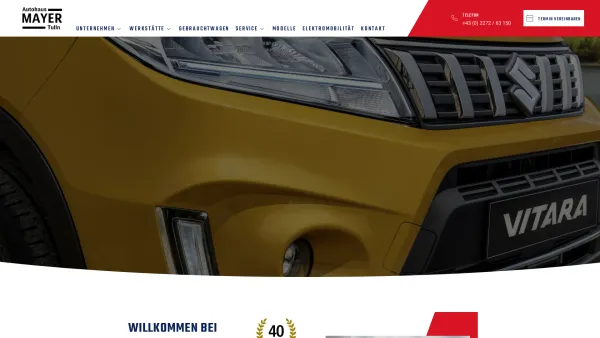 Website Screenshot: Autohaus Suzuki Mayer Mayer Barbara GmbH - AUTOHAUS SUZUKI MAYER TULLN - Suzuki Mayer Tulln - Date: 2023-06-26 10:22:44