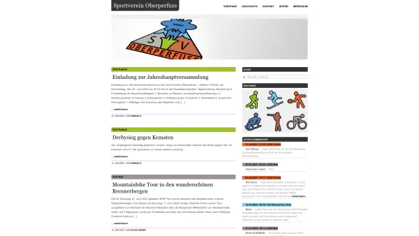 Website Screenshot: Sportverein www.sv-oberperfuss.at - Sportverein Oberperfuss - Date: 2023-06-26 10:22:44