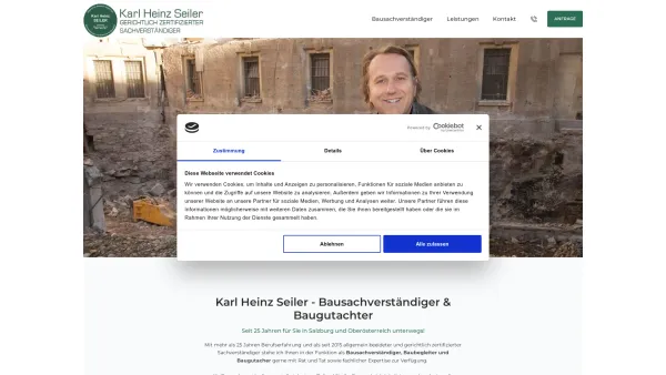 Website Screenshot: http//www.sv-seiler.at/ - Bausachverständiger Karl Heinz Seiler, Sachverständiger & Gutachter Karl Heinz Seiler - Date: 2023-06-26 10:22:44