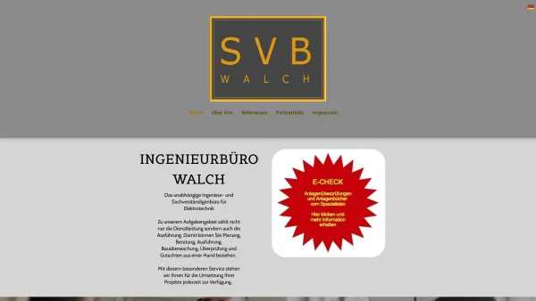 Website Screenshot: SVB-Walch - SVB-WALCH Ing. Ludwig Walch - Elektrotechnik - Date: 2023-06-26 10:22:44