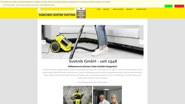 Website Screenshot: Svetnik Gmbh - Svetnik GmbH - Ihr Kärcher Shop in Klagenfurt seit 1948 - Date: 2023-06-15 16:02:34