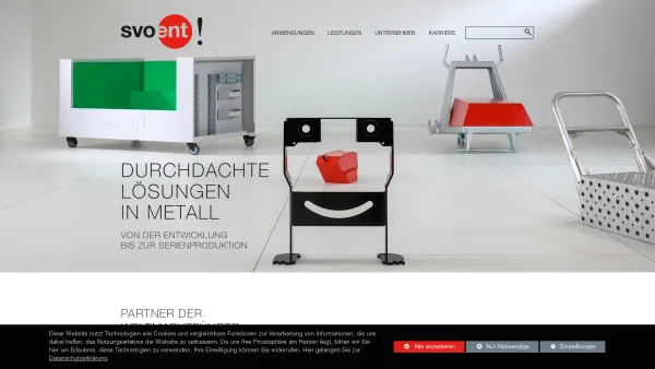 Website Screenshot: Svoboda Entwicklungs GmbH Co KG - svoent Metallbearbeitung - Metallinnovationen aus St. Pölten - Date: 2023-06-15 16:02:34