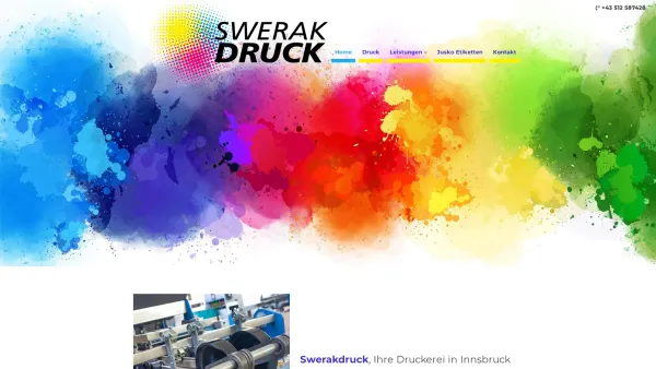 Website Screenshot: SWERAKDRUCK Innsbruck Fon 0512 58 74 28 - Swerakdruck - Ihre Druckerei in Innsbruck - Date: 2023-06-26 10:22:44