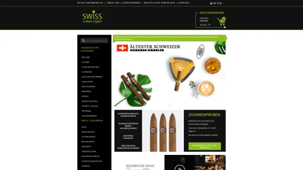 Website Screenshot: SWISS CUBAN CIGARS - Kaufen Sie Kubanische Zigarren Online | SwissCubanCigars - Date: 2023-06-14 10:37:16