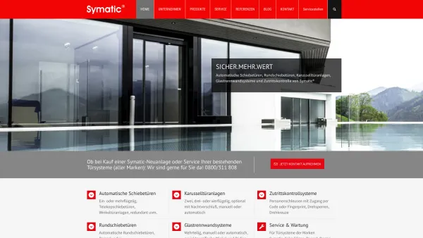 Website Screenshot: www.symatic.at - Symatic – Automatische Türsysteme – Automatische Schiebetüren, Rundschiebetüren, Karusselltüren, Glastrennwände - Date: 2023-06-26 10:22:47