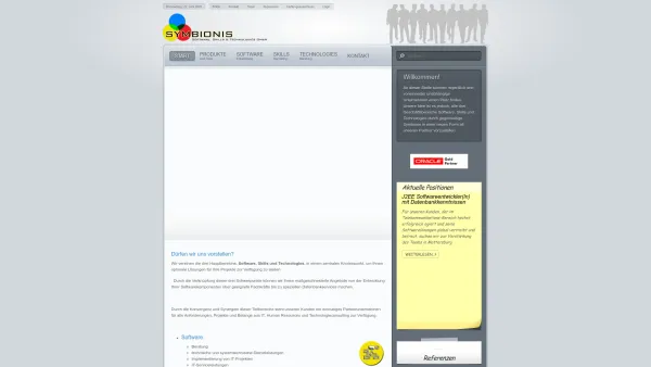 Website Screenshot: Symbionis GmbH Software, Skills & Technologies - Symbionis GmbH - Start - Date: 2023-06-26 10:22:47
