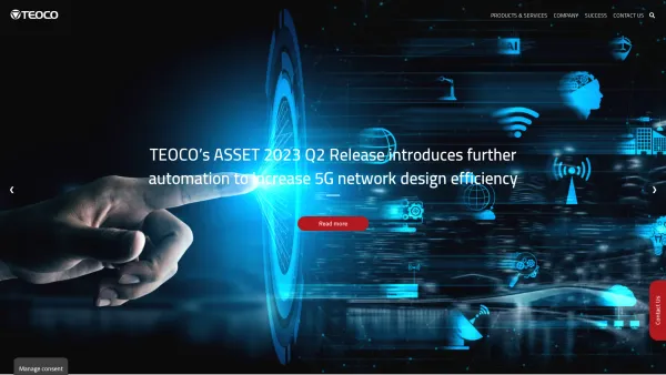 Website Screenshot: Symena Automated Radio Network Optimization - TEOCO - Home - Date: 2023-06-26 10:22:47