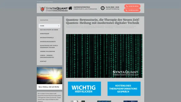 Website Screenshot: Syntaquant Informationfeldtechnologie - Timeweaver Informationsfeldmedizin | Christian Schwingenschlögl - Date: 2023-06-26 10:22:47
