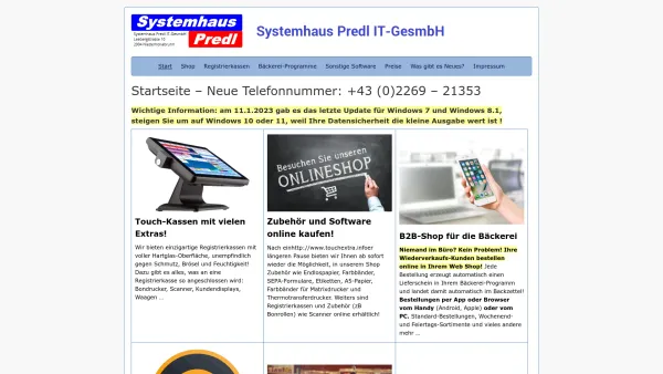 Website Screenshot: Ing. Günter Systemhaus Predl - Systemhaus Predl IT-GesmbH - Date: 2023-06-26 10:22:47