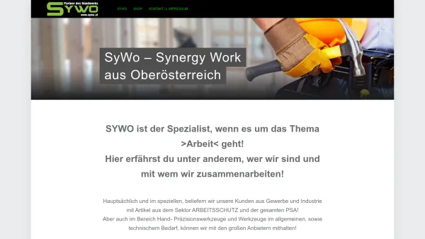Website Screenshot: SYWO Handels GmbH - SyWo – Synergy Work aus Oberösterreich - Date: 2023-06-15 16:02:34
