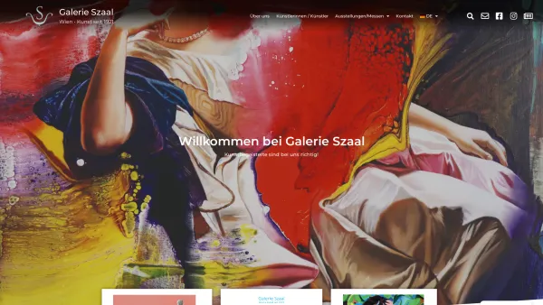 Website Screenshot: Galerie Szaal Gemälde und Antiquitäten - SZAAL Galerie - Date: 2023-06-14 10:45:36