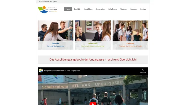 Website Screenshot: Schulzentrum Ungargasse HTBLA, BHAK und BHAS - Schulzentrum HTL HAK Ungargasse – Technik Wirtschaft Chancen - Date: 2023-06-26 10:22:47