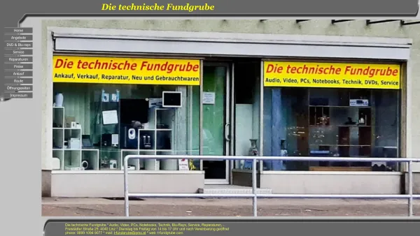 Website Screenshot: Die technische Fundgrube - Die technische Fundgrube in Linz - Date: 2023-06-14 10:36:53