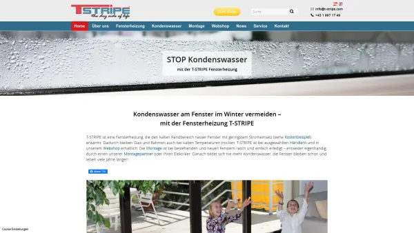 Website Screenshot: T-STRIPE GmbH - Kondenswasser am Fenster im Winter - Fensterheizung hilft - Date: 2023-06-14 10:45:36