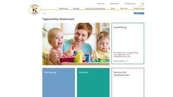Website Screenshot: tagesmutter kinderbetreuung tagesmütter ausbildung zur tagesmutter mobile tagesmutter - Tagesmütter Steiermark – in guten Händen - Date: 2023-06-26 10:22:50