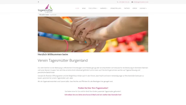 Website Screenshot: Projekt Tagesmütter Tagesmütter Burgenland - Verein Tagesmütter Burgenland - Home - Date: 2023-06-15 16:02:34