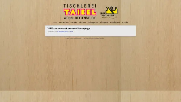 Website Screenshot: Tischlerei Taibel - Tischlerei Taibel - Date: 2023-06-26 10:22:50