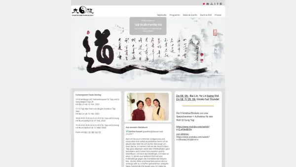 Website Screenshot: Taiji Studio Familie Bai - Home - Date: 2023-06-14 10:38:15