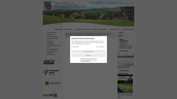 Website Screenshot: Marktgemeinde Taiskirchen im Innkreis - Taiskirchen im Innkreis - GEM2GO WEB - Startseite - Date: 2023-06-26 10:22:50