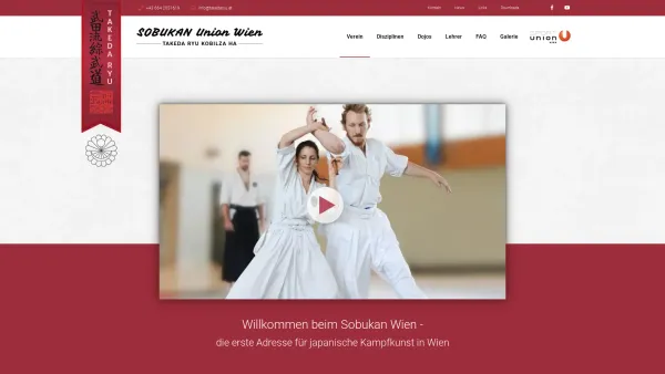 Website Screenshot: Die SOBUKAN UNION WIEN heißt sie wilkommen! - Verein — Sobukan Union Wien - Date: 2023-06-15 16:02:34