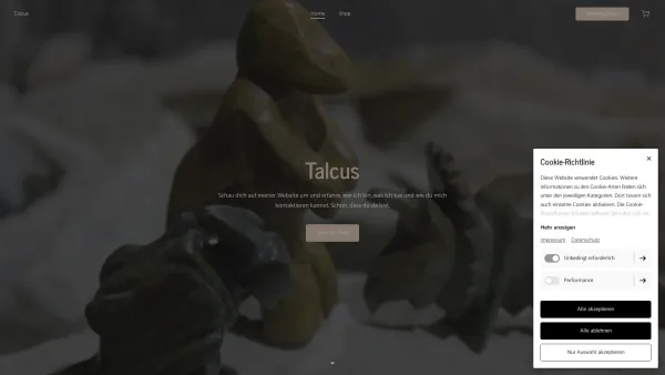 Website Screenshot: TALCUS Der lebende Stein. - Speckstein | Talcus - Date: 2023-06-14 10:37:46