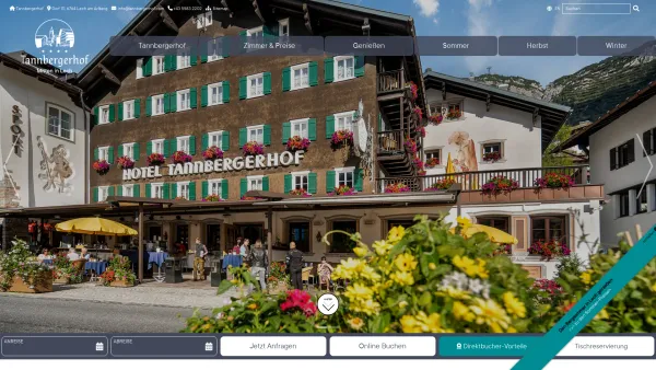 Website Screenshot: Hotel Tannbergerhof - 4* Hotel im Zentrum von Lech | Hotel Tannbergerhof - Date: 2023-06-26 10:22:50