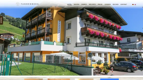 Website Screenshot: Adelheid Hotel Tannenberg Saalbach Hinterglemm - Hotel Tannenberg | Urlaub in Saalbach - Date: 2023-06-26 10:22:50