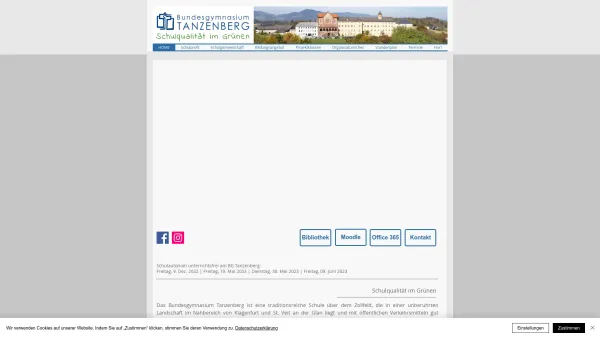 Website Screenshot: BUNDESGYMNASIUM UND MARIANUM TANZENBERG ONLINE - Schule | Bundesgymnasium Tanzenberg | Kärnten - Date: 2023-06-15 16:02:34