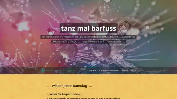 Website Screenshot: Baobab Fitness Zumba - barfuss tanzen in wien - studio barada - Date: 2023-06-26 10:22:50