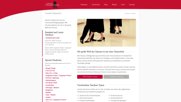 Website Screenshot: Bayer Tanzsport swing dance - Willkommen bei der Tanzschule Wolgang Bayer - Date: 2023-06-26 10:22:50
