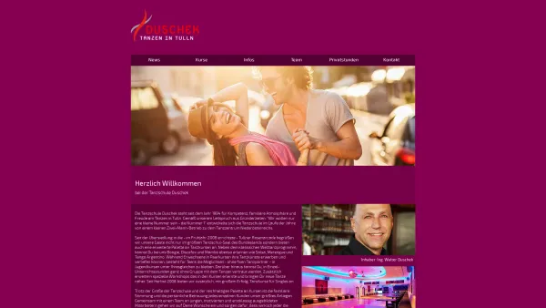 Website Screenshot: Tanzschule Duschek - Tanzschule Duschek - Tanzen in Tulln - Herzlich Willkommen! - Date: 2023-06-14 10:45:37