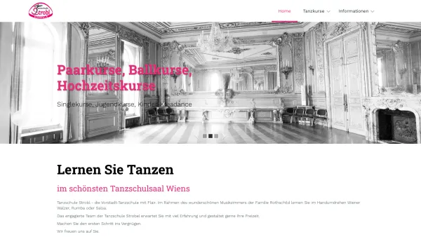 Website Screenshot: Tanzschule Hernals-Grossmann - Home - Tanzschule Strobl - Hernals - Date: 2023-06-26 10:22:50