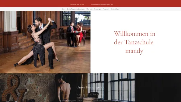 Website Screenshot: Tanzschule MANDY - Tanzen | Tanzschule mandy | Steiermark - Date: 2023-06-26 10:22:50