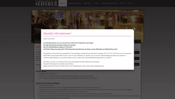 Website Screenshot: Pinzgauer Tanz Tanzschule Niki Seifert Intro - Tanzschule Seifert - Date: 2023-06-14 10:45:37