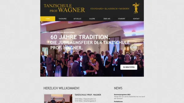 Website Screenshot: Tanzschule Prof. Wagner - Tanzschule Prof. Wagner - Home - Date: 2023-06-14 10:45:37