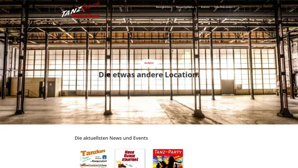 Website Screenshot: Tanzschule Weichselbraun - Tanzfabrik Home - Date: 2023-06-26 10:22:53