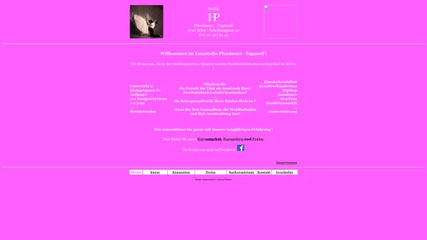 Website Screenshot: Tanzstudio Pfundmayr-Tagunoff - Willkommen im Tanzstudio Pfundmayr-Tagunoff - Date: 2023-06-26 10:22:53