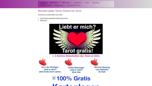 Website Screenshot: Tarotprinz.com - Mein wundervolles Tarot online plus persönliche Erklärung für Dich - Date: 2023-06-15 16:02:34